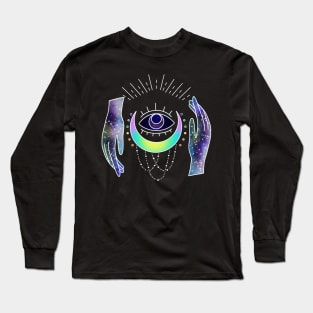 Third Eye Mystic Moon Occult Long Sleeve T-Shirt